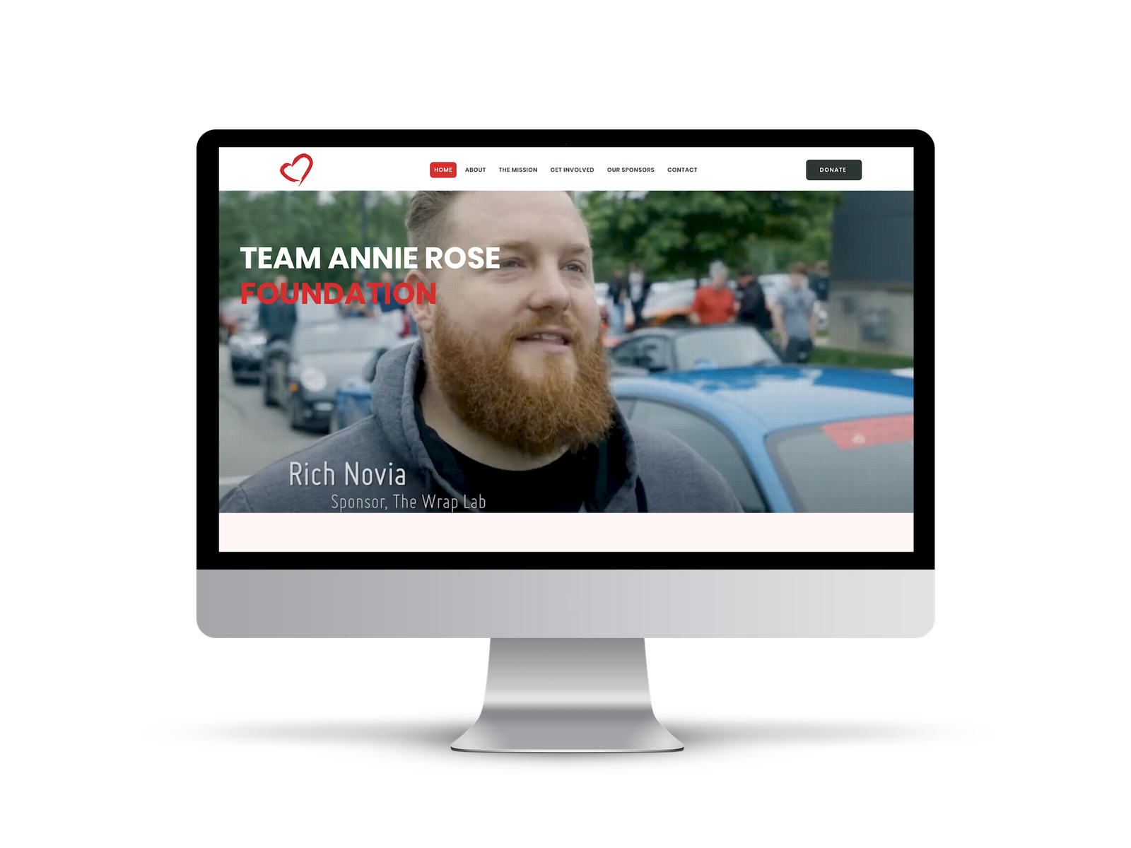 Team Annie Rose Foundation website, designed by JBowman Creative