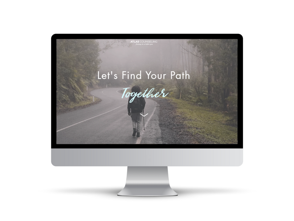 Atlas Counseling website on a desktop screen