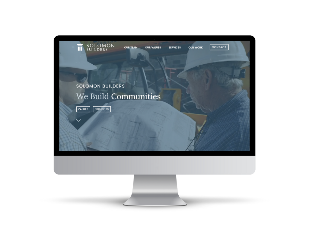 Solomon Builders website on a desktop screen