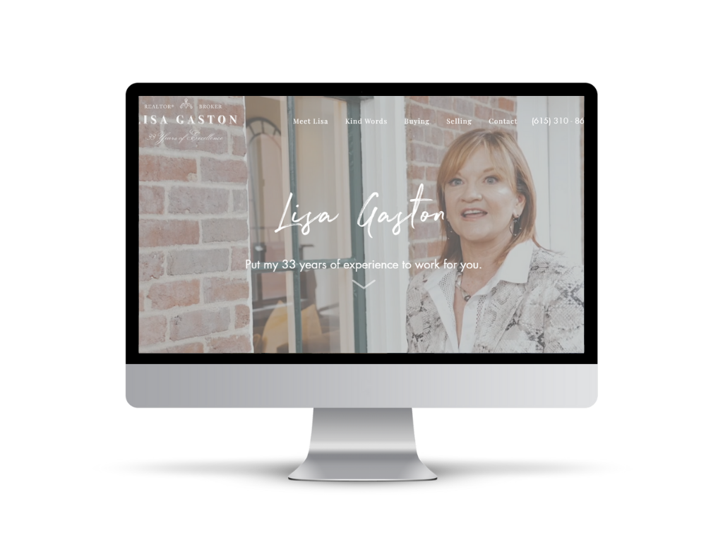 Lisa Gaston Homes website on a desktop screen