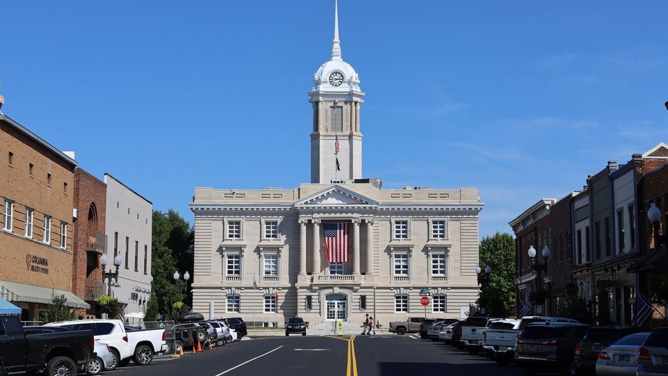 The Maury County Courthouse on the public square in Columbia, Tennessee