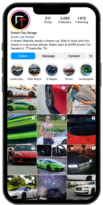 JBowman Creative Agency, Social Media Management, Dream Toy Garage Instagram