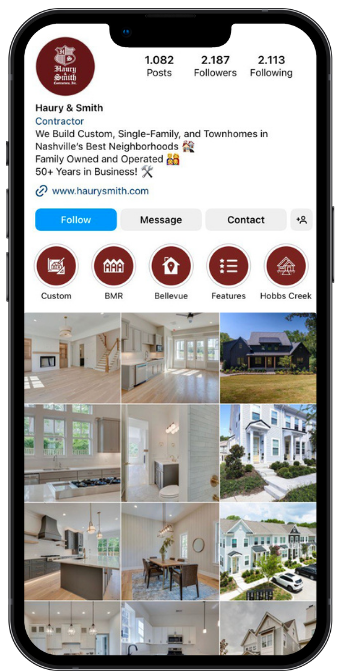 JBowman Creative Agency, Social Media Management, Haury & Smith Instagram