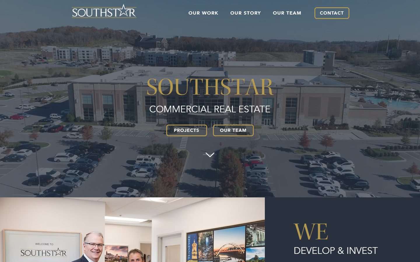 The SouthStar homepage, built by JBowman Creative
